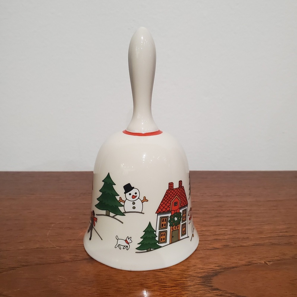 Vintage Stoneware Bell, "The Joy of Christmas", #26084, Action Industries, 1989 - Picture 2 of 6